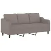 vidaXL 3-tlg. Sofagarnitur mit Kissen Taupe Stoff Produktbild-Vorschau 5