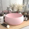 vidaXL Luksusowa okrągła umywalka różowa matowa 40x15 cm Podgląd zdjęcia produktu 2