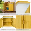 Armoire de jardin basse - marron Voir les images du produit 4