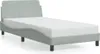 vidaXL Bettgestell "Dover" Hellgrau 100x200 cm Samt Produktbild-Vorschau 1
