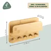 portachiavi eluno con ripiano e 5 ganci per chiavi in bambù Anteprima dell’immagine prodotto 7