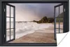 MuchoWow® Poster Aussicht - Meer - Strand 90x60 cm - Produktbild-Vorschau 1