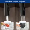 Küchenarmatur Edelstahl 304 Schwarz gebürstet Hochbogen mit Produktbild-Vorschau 3