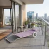 Chaise longue à roulettes avec toit Chaise longue pliante Voir les images du produit 6