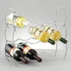 A chrome wine rack holding six bottles of wine. Náhľad obrázku produktu