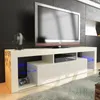 TV LOWBOARD SCHRANK TISCH BOARD 160cm HOCHGLANZ mit RBG Produktbild-Vorschau 1