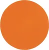 A plain orange circular rug. Voir les images du produit