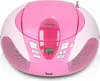 Radio FM portable, lecteur CD et USB - Rose, format compact Voir les images du produit 1