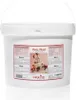 A white plastic bucket containing modeling paste, with a label showing product details and an image of a cake. Produktbild-Vorschau