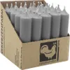 Stabkerzen aus Paraffin, 100/22 mm, Grau, KERZENFARM HAHN, Produktbild-Vorschau 1
