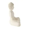 Buddha Figur Serenity in Cremeweiß 30 cm Handgearbeitet Produktbild-Vorschau 5