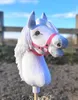 Super Hobby Horse Pferd auf Stab A3 weiß handgenäht und Produktbild-Vorschau 12