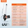 A linear actuator with a specification table and accessories. Náhled obrázku produktu