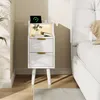 UnboxG, sada 2 nočných stolíkov, biela farba, s LED Náhľad obrázku produktu 8