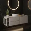 RODAN | Szafka pod umywalkę - Beżowa - 160 cm - Z Blatem - Podgląd zdjęcia produktu 2