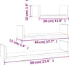 vidaXL Wandregale 3 Stk. Räuchereiche Holzwerkstoff Produktbild-Vorschau 8
