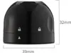 A black bottle stopper with lock and unlock icons and measurement indicators. Anteprima dell’immagine prodotto