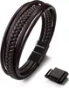 SERASAR | Bracciale da uomo in vera pelle premium [Treccia] Anteprima dell’immagine prodotto 6