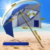 Vigevee Sonnenschirm 210 cm UV50+ mit Schraub-Erdspieß, Produktbild-Vorschau 2