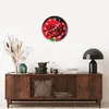 Wanduhr - Rund - Glasuhr - Rose Blume Blütenblätter Wasser Produktbild-Vorschau 7