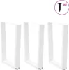 vidaXL Gambe del tavolo da pranzo a V 3 pezzi bianco Anteprima dell’immagine prodotto 2