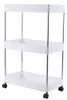 Étagère à roulettes Leantoys, 4 tablettes, blanche Voir les images du produit 2