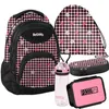 Schulrucksack BeUniq GITTER rosa - 5-Teiliges Set Produktbild-Vorschau 1