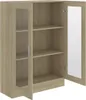 VidaXL 802753, Dąb, Drewno, Drewno, Szkło, Drewno, 825 mm, Podgląd zdjęcia produktu 4