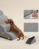 FEANDREA Hundetreppe, 5-stufig-Haustiertreppe, Cord mit Produktbild-Vorschau 4