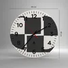 Wanduhr - Rund - Glasuhr - Abstraktion Kontrast Figuren - Produktbild-Vorschau 3