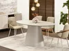 Ovaler Esstisch 160x90 cm ELIAM - grauer Marmor / grau Produktbild-Vorschau 3