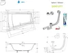 ECOLAM Baignoire trapézoïdale Intima Duo 180x125 cm gauche Voir les images du produit 7