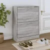 vidaXL Szafka na buty Szara Sonoma 63x24x81 cm Materiał Podgląd zdjęcia produktu 2