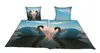 A bedding set with a swan motif displayed on a white background. Podgląd zdjęcia produktu