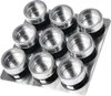 10tlg Edelstahl Metallic Gewürzdosenset Gewurzregal Salz Produktbild-Vorschau 1