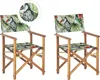 BELIANI Gartenstühle 2er Set Hellbraunes Akazienholz mit Produktbild-Vorschau 1