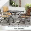 Kwadratowy stół ogrodowy z blatem SPC i otworem na parasol, Podgląd zdjęcia produktu 4