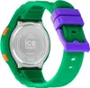 The back of a green and purple Ice-Watch digital watch is shown against a white background. Produktbild-Vorschau