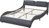 Schwarz 140x200cm Polsterbett (Ohne Matratze) Produktbild-Vorschau 5