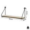 Wandregal 30x9x13cm Regal Ablage Wandboard Metall MDF Produktbild-Vorschau 2