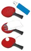 Three sequential images showing how to clean a table tennis racket. Produktbild-Vorschau
