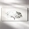 Wohnzimmer-Bild Leinwand Uhr Geräuschlos 60x30 Zeichnung Produktbild-Vorschau 2