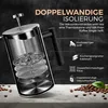 Coffee Fox Luxe French Press, 350 ml, zwart. Dubbelwandige Productafbeelding-voorbeeld 3