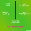 Bürstenking WC Bürstengriff Kunststoff, Schwarz, 260 mm, Produktbild-Vorschau 2
