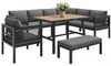 Gartenlounge-Set 5-teilig Ecksofa mit Tisch & Hocker, 150kg Produktbild-Vorschau 15