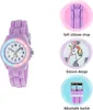 A collage showing a children's watch and close-ups of its features. Podgląd zdjęcia produktu