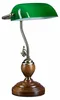 Relaxdays Bankerlampe Holzfuß, Retro Schreibtischlampe, Produktbild-Vorschau 9