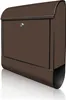 banjado Design Briefkasten Stahl schwarz mit Zeitungsfach Produktbild-Vorschau 1