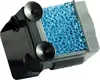 A close-up, angled view of a water filter pump with blue filter media and black suction cups. Voir les images du produit