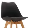 Küchenstuhl Schwarz Schalenstuhl Kunststoff Holzbeine Produktbild-Vorschau 9